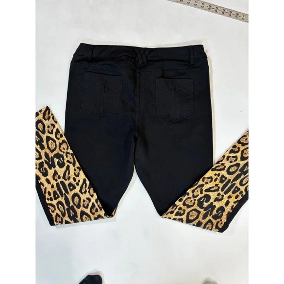 TRIPP NYC Leopard Print Black Trim Pants Size 16 Punk Dark Goth Alternative Y2K - Picture 2 of 16